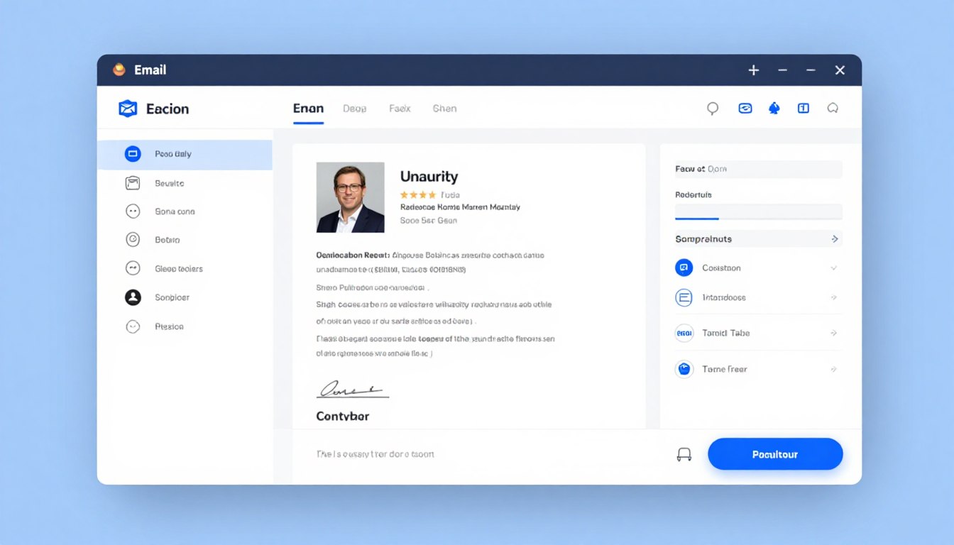 Professional email signature generator interface showing template selection and customization options